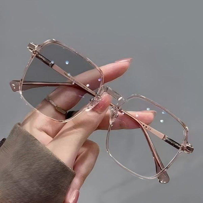 TR90 Фотохромные квадратные оптические очки для чтения с защитой от синего света